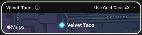 Geofenced Credit Card Reminders Widget